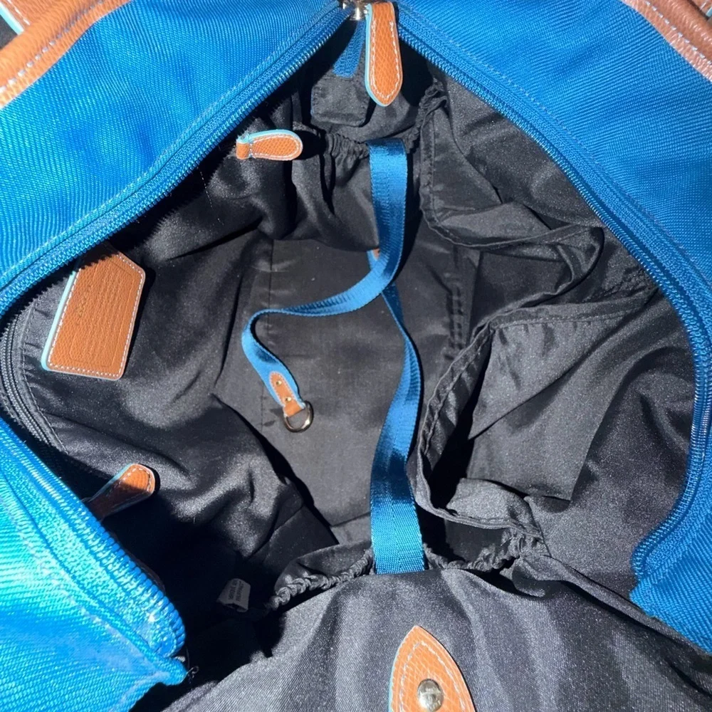 Coach Vibrant Blue and Tan Handbag